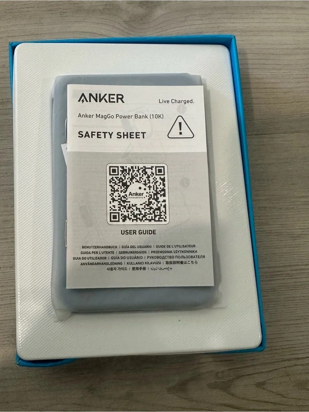 Anker MagGo Power Bank 10K Blue Qi2 15W MagSafe Charger A1654 New Open Box